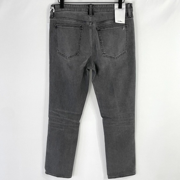 New Sam Edelman High Rise Ripped Stiletto Straight Leg Jeans Xtna Grey Size 30 - Picture 10 of 16
